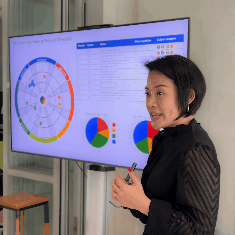 Insights Discovery Team Wheel on the screen